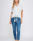 SHELL PRINT SHORT SLEEVE SHIRT