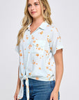SHELL PRINT SHORT SLEEVE SHIRT