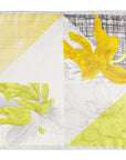 LINED FLORAL SQUARE SCARF