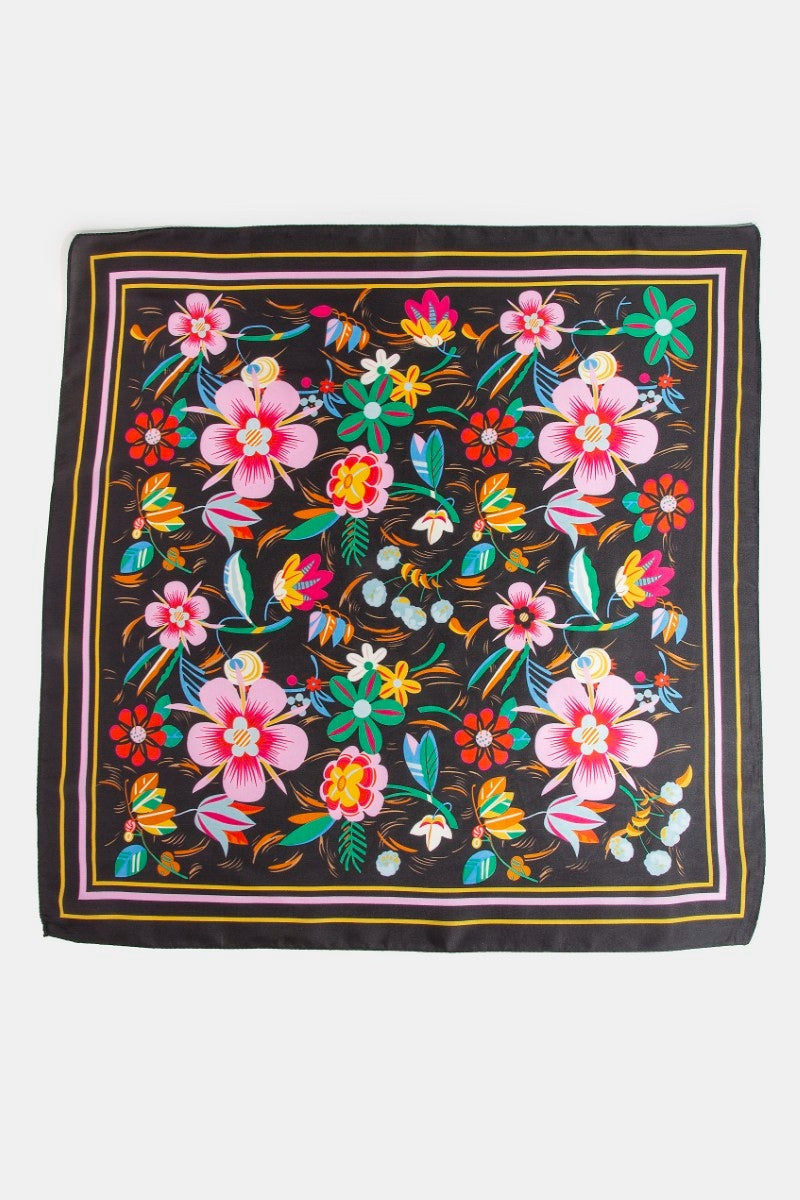 SQUARE FLORAL SCARF