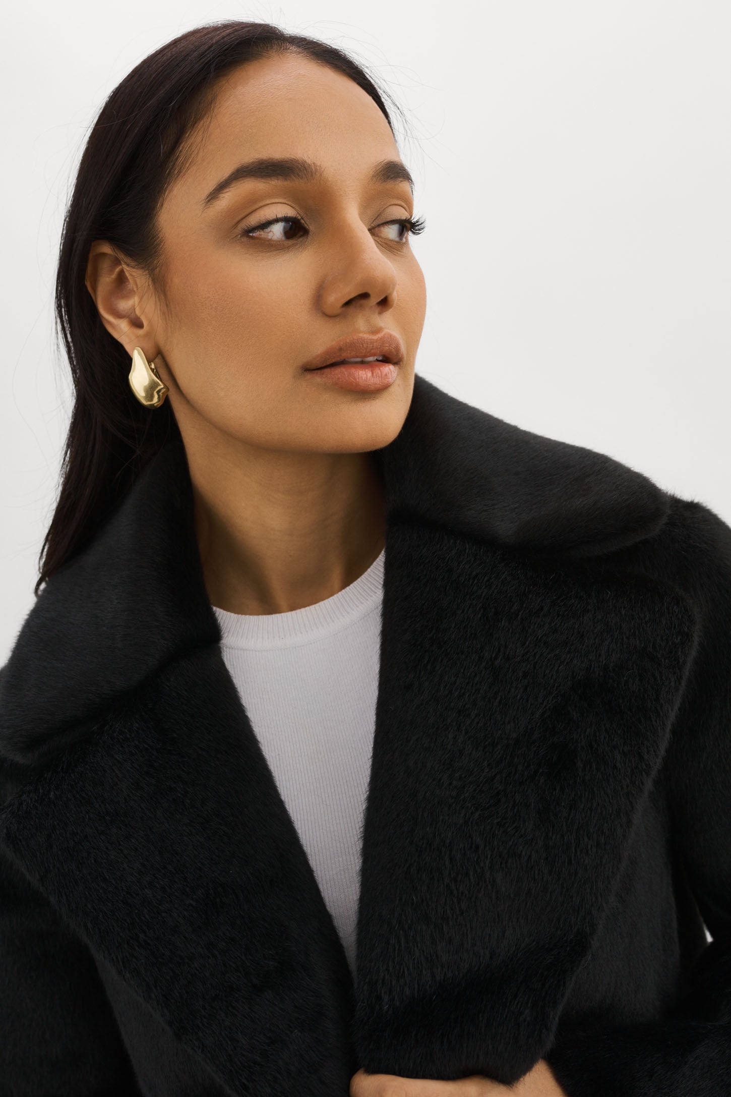 CAMILLE FAUX SHEARLING REVERSIBLE COAT