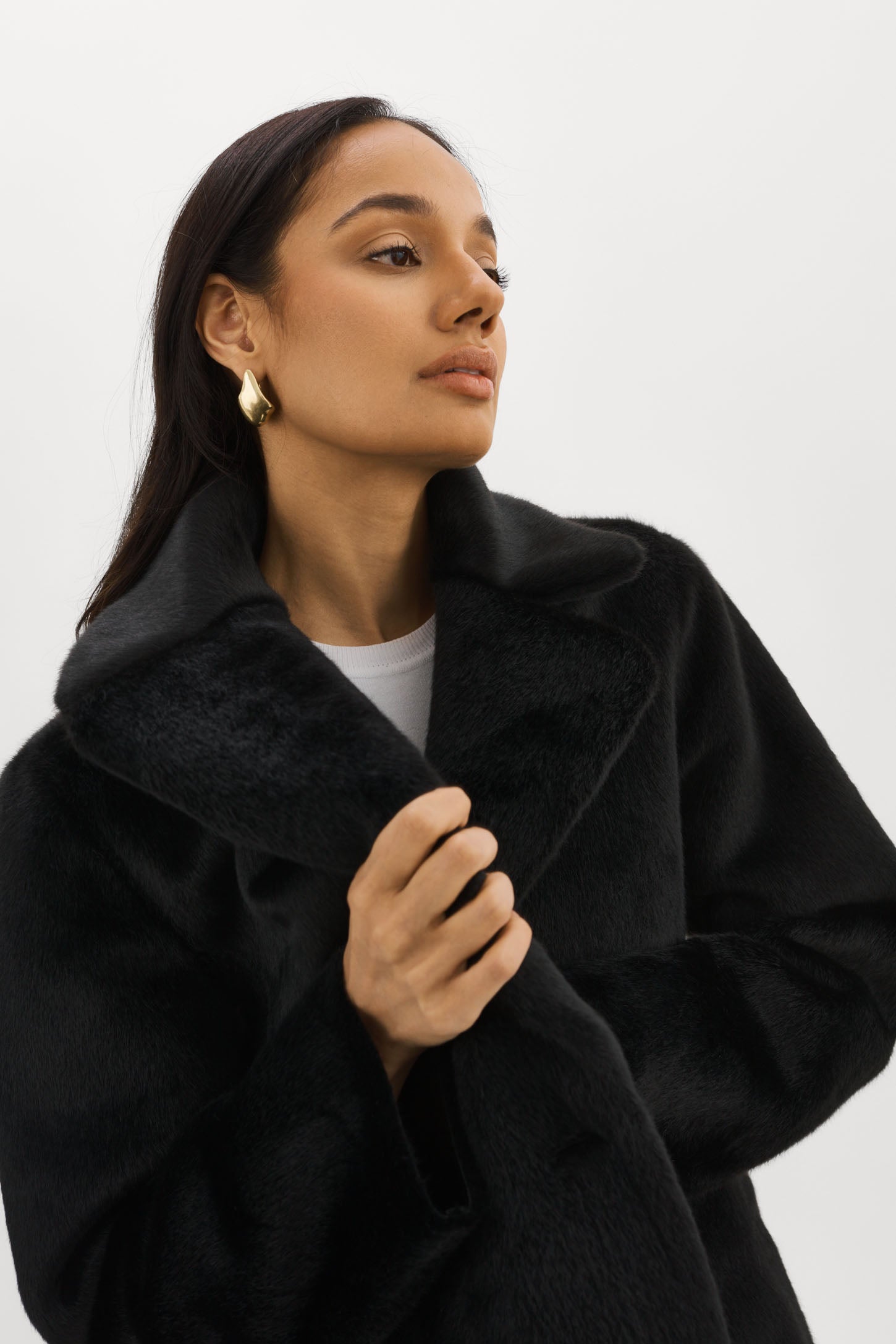 CAMILLE FAUX SHEARLING REVERSIBLE COAT