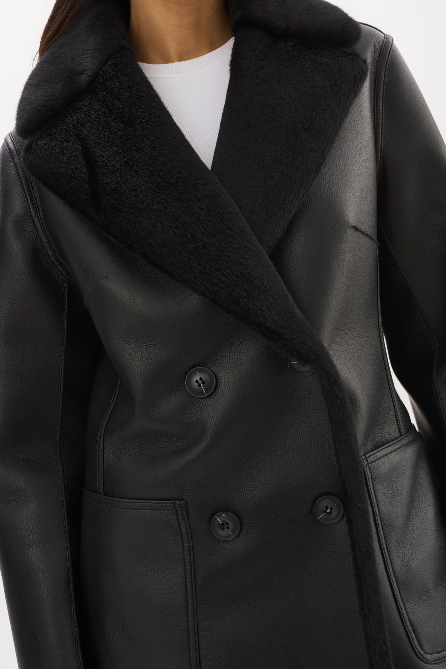 CAMILLE FAUX SHEARLING REVERSIBLE COAT