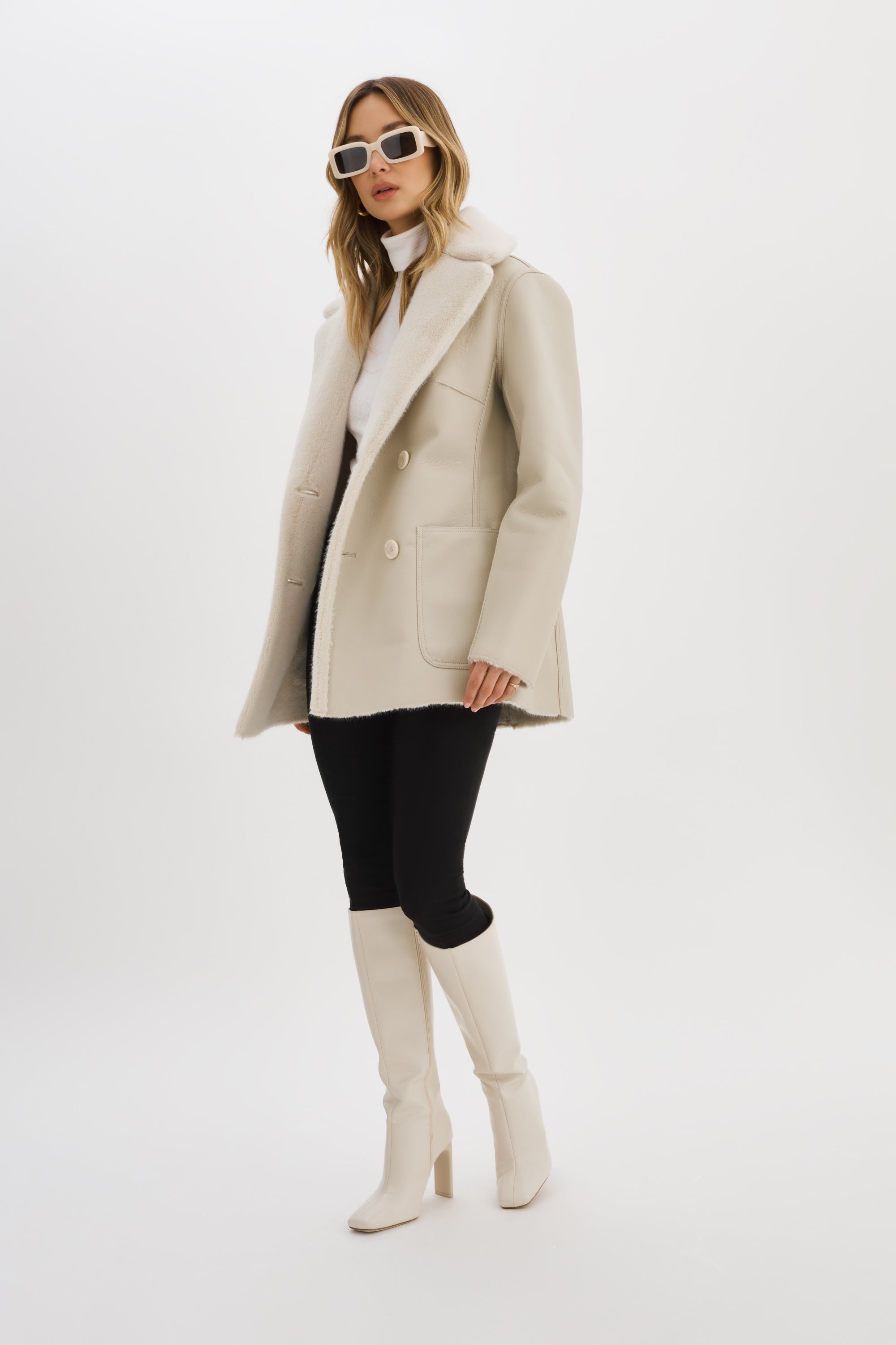 CAMILLE FAUX SHEARLING REVERSIBLE COAT