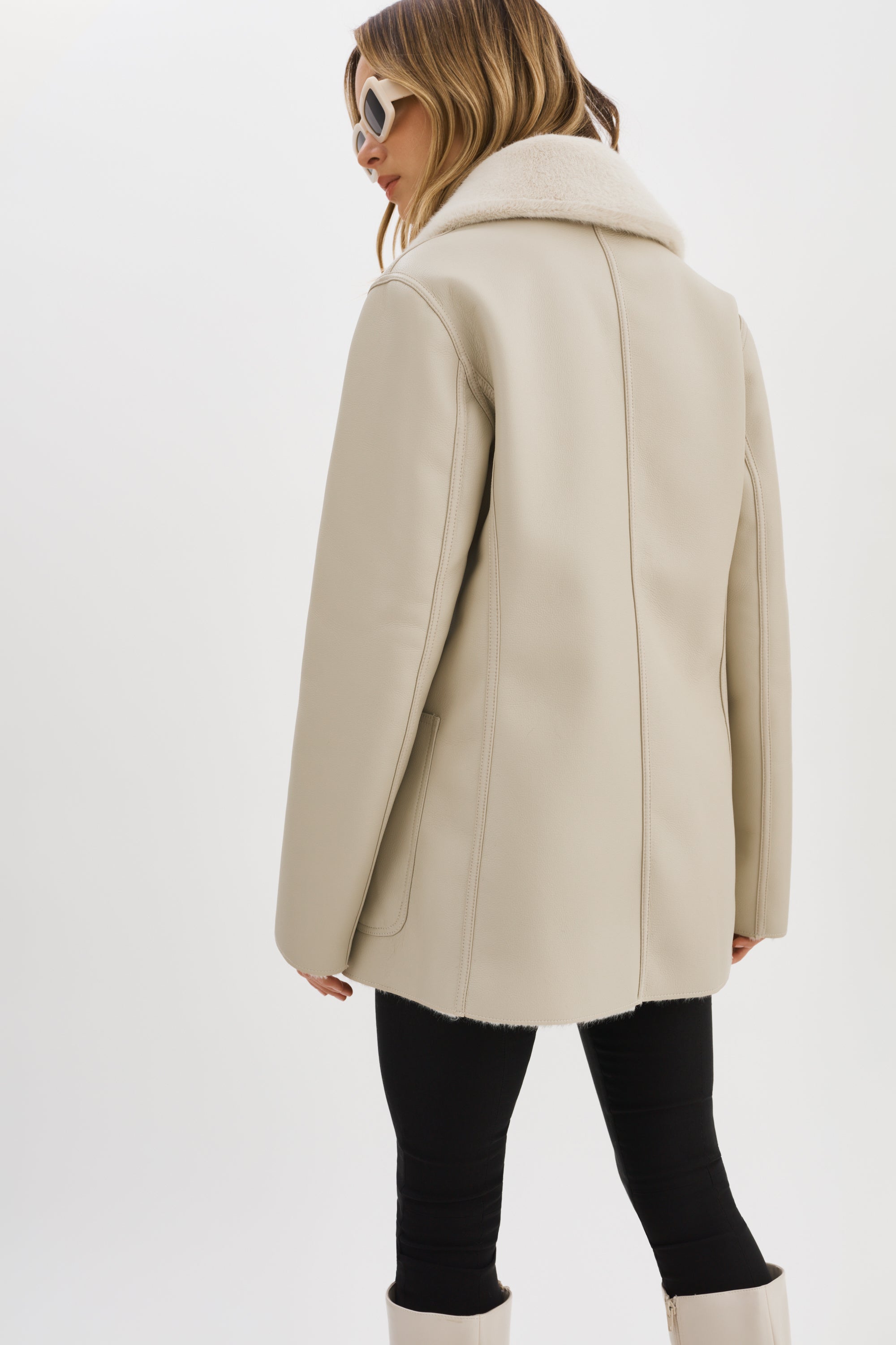 CAMILLE FAUX SHEARLING REVERSIBLE COAT
