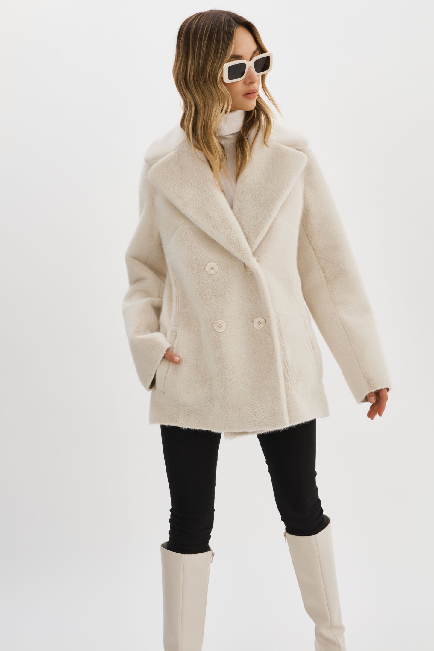 CAMILLE FAUX SHEARLING REVERSIBLE COAT
