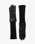 CARMEL-L LEATHER GLOVE WITH KNIT WARMER