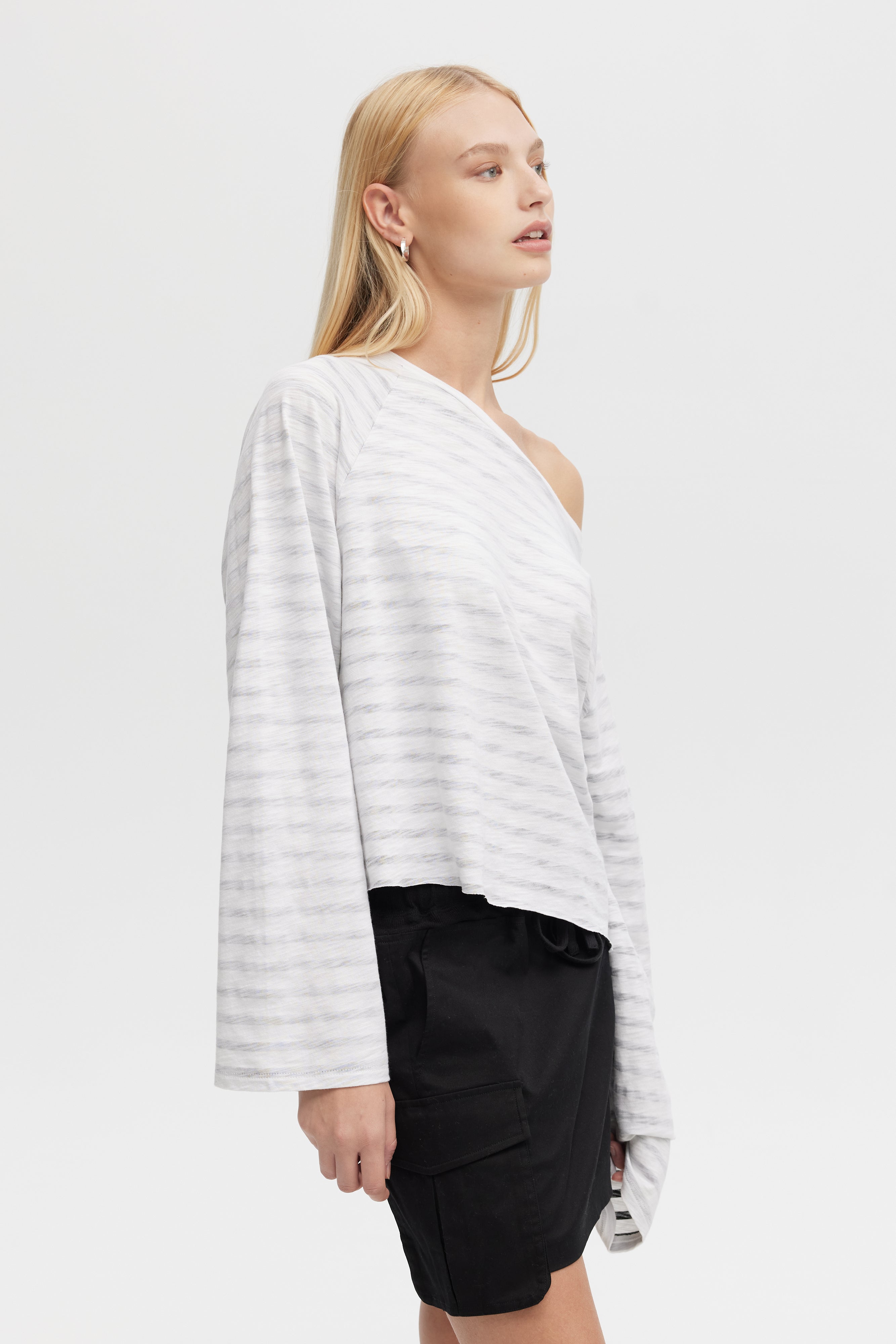 ANITA STRIPED BOATNECK LONG SLEEVE TEE