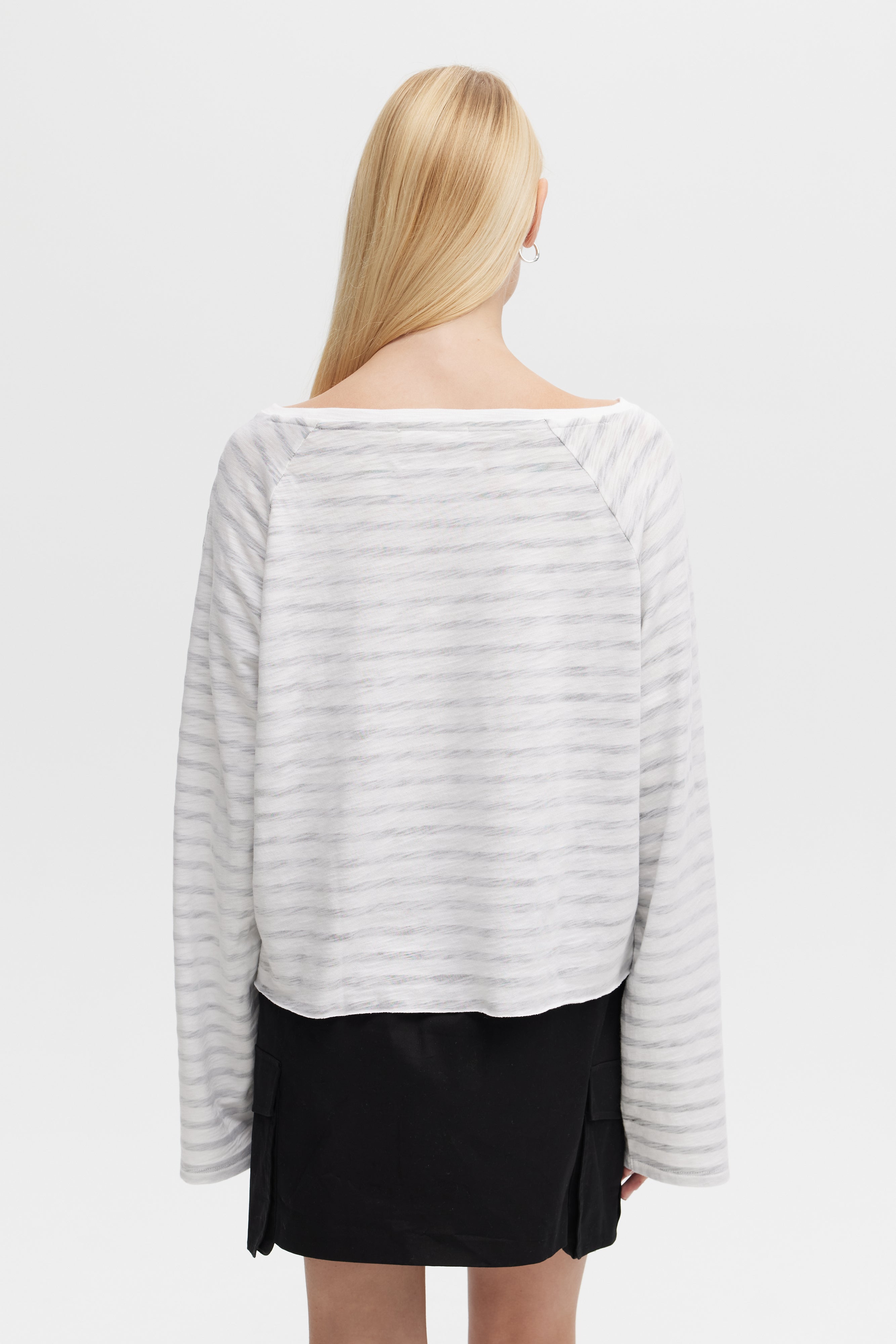 ANITA STRIPED BOATNECK LONG SLEEVE TEE