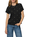 GROMMET EMBELLISHED TEE
