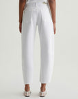 HATTIE CROP HIGH-RISE BARREL IN GALLERY WHITE