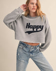 HAPPY FLEECE SWEATSHIRT