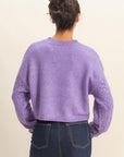 POINTELLE CABLE KNIT SWEATER