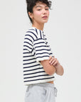 STRIPED CROP TEE
