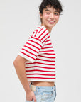 STRIPED CROP TEE