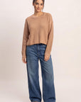 SEAM DETAIL OVERSIZE SWEATER