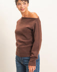 OFF THE SHOULDER SWEATER