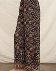 FOLK FLORAL CROP TOP SET