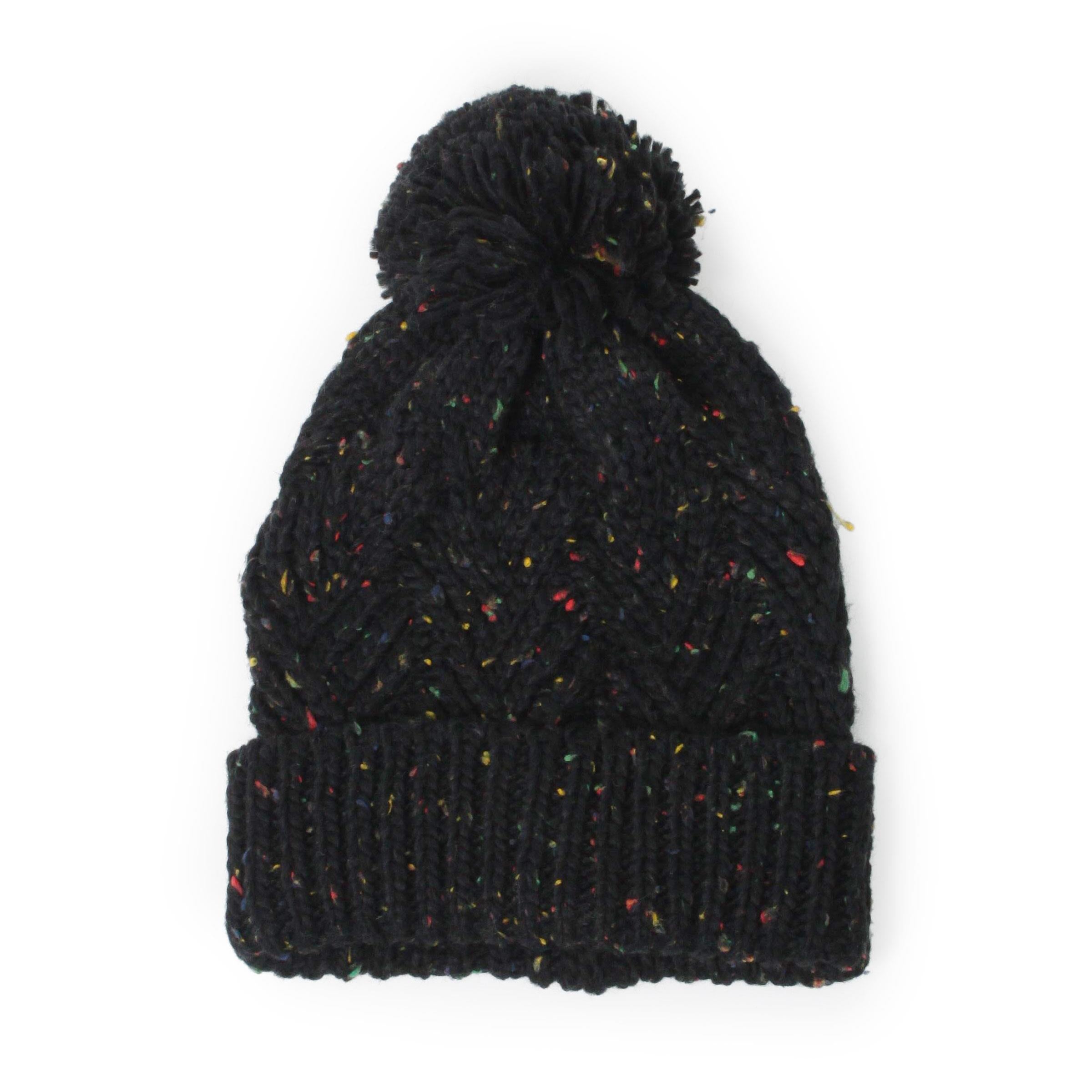FLECKED CABLE KNIT TOQUE