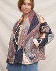 MULTI PRINT QUILTED JACKET