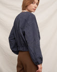 FLORAL EMBROIDERED BOMBER JACKET