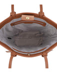 FAUX LEATHER TRIM TOTE