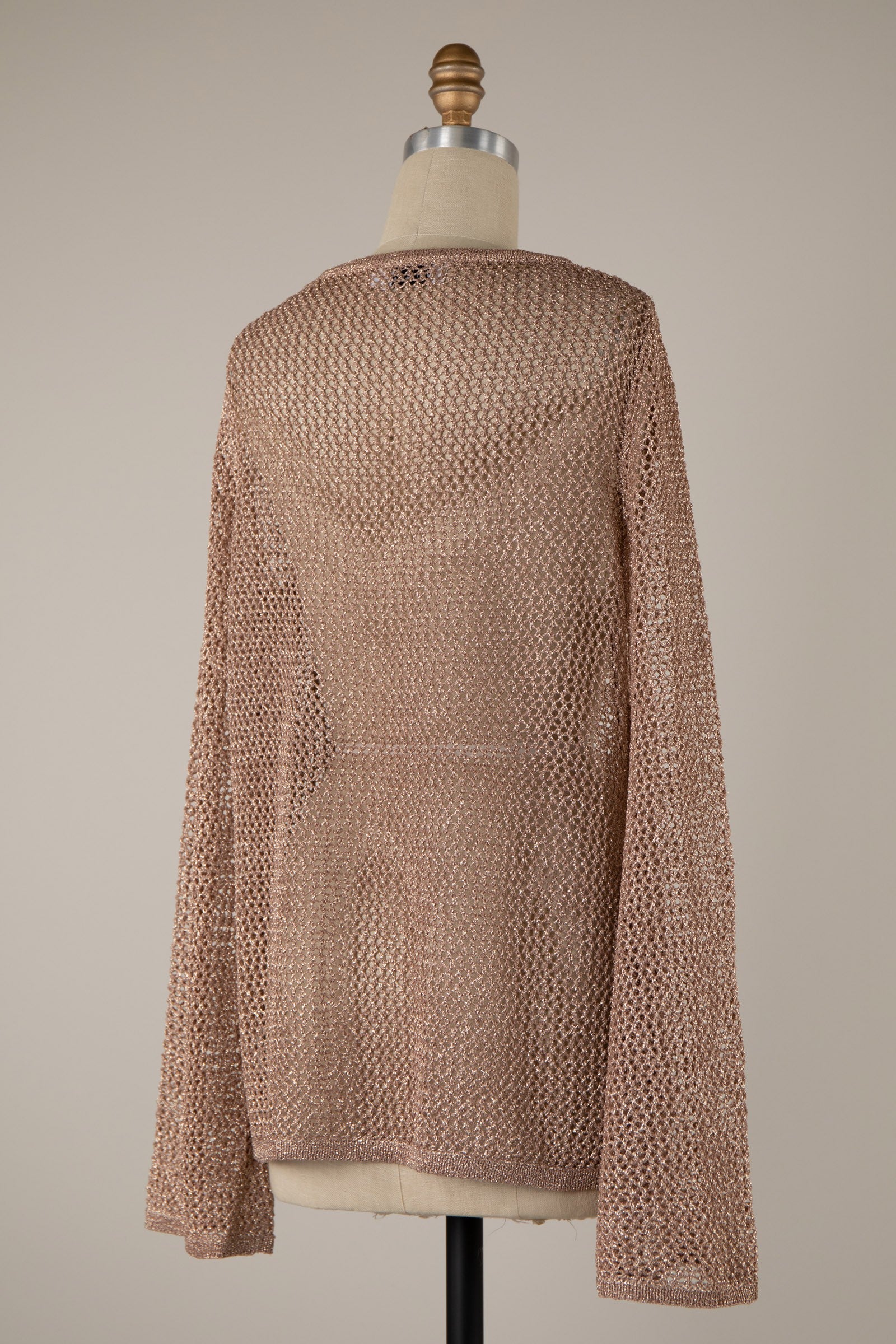 METALLIC MESH SWEATER