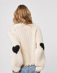 DECLAN BLANKET STITCH HEART PATCH SWEATER