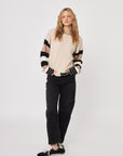 REED STRIPED SLEEVE SWEATER