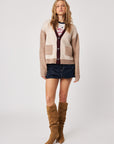 LINDEN COLOUR BLOCK CARDIGAN