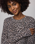 LEOPARD PRINT BAMBOO LONG SLEEVE TEE