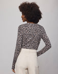 LEOPARD PRINT BAMBOO LONG SLEEVE TEE