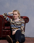 STRIPED CASHMERE CREW NECK SWEATER
