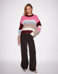 FERRIS VARIED STRIPE CREW NECK SWEATER