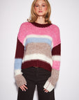 FERRIS VARIED STRIPE CREW NECK SWEATER