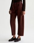 HATTIE CROP HIGH-RISE BARREL IN CHESTNUT