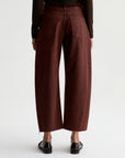 HATTIE CROP HIGH-RISE BARREL IN CHESTNUT