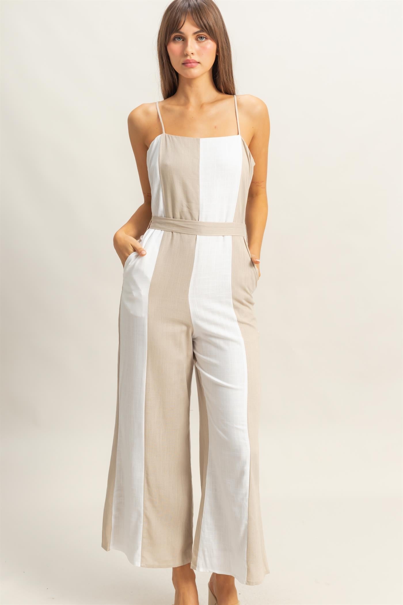 VERTICAL STRIPE JUMPSUIT