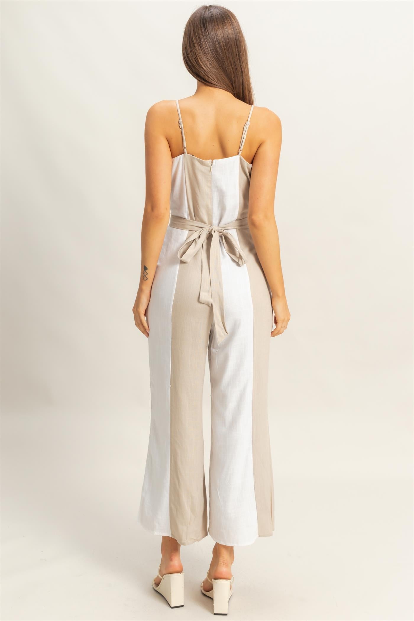 VERTICAL STRIPE JUMPSUIT