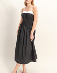 SMOCK TOP CONTRAST SUNDRESS