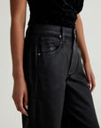 HATTIE CROP IN LEATHERETTE SUPER BLACK