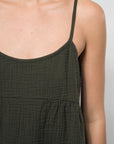COTTON GAUZE TIERED TANK
