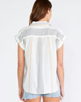 MIXED STRIPE SHORT SLEEVE SHIRT