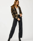 PLAID KNIT BOMBER JACKET