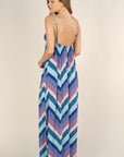 BOLD CHEVRON STRIPE MAXI DRESS