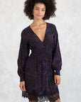 PAISLEY SMOCKED WAIST DRESS