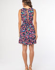 RUFFLE HEM FLORAL V-NECK DRESS