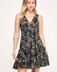 FLORAL V-NECK DRESS