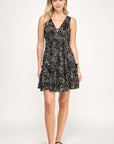 FLORAL V-NECK DRESS