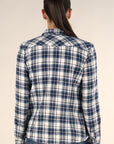 SNAP BUTTON PLAID SHIRT